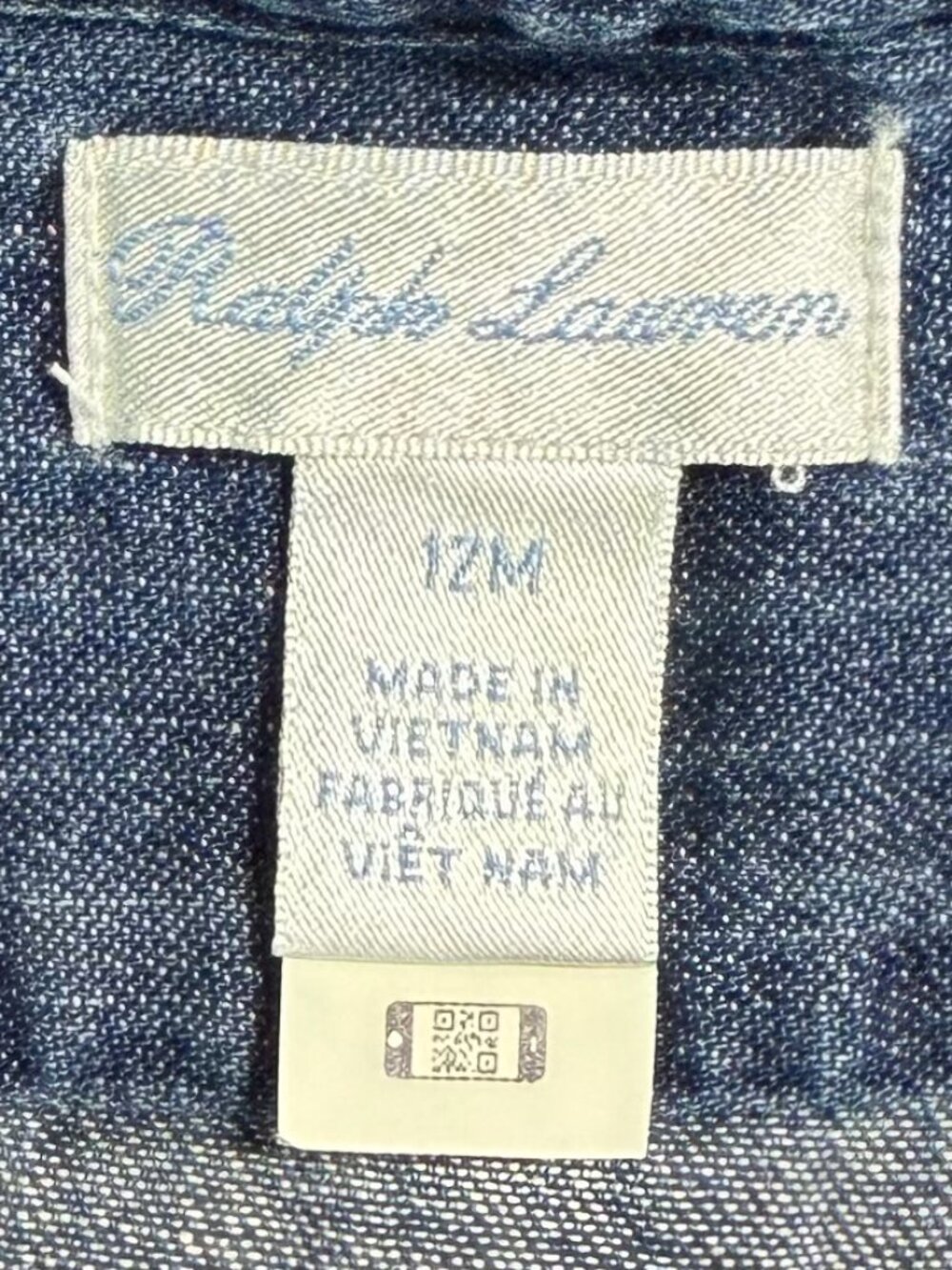 Ralph Lauren Denim Shirt Dress, Size 12 Months - Picture 3 of 12